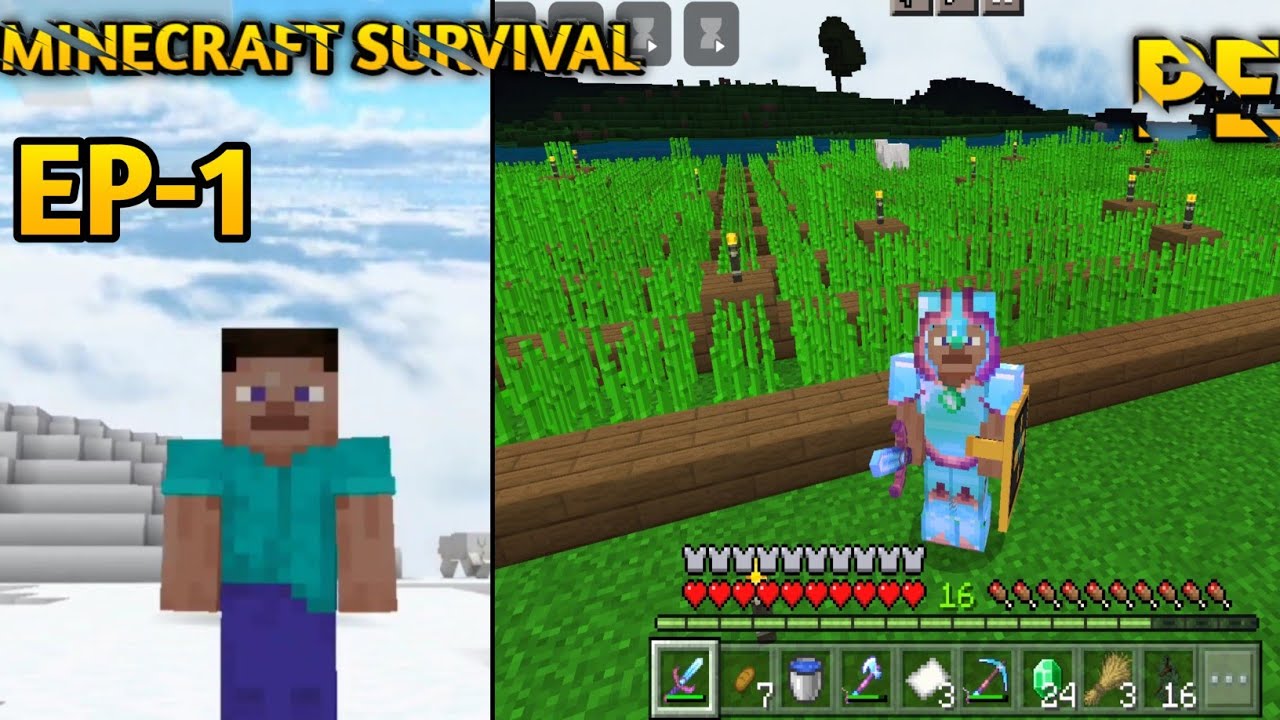 The new beginning in minecraft pe || minecraft survival || netpop # ...