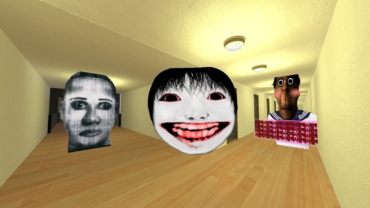 MY NAME IS YOSHIE SELENE AND CUTE OBUNGA IN LIMINAL HOTEL GMOD #Gmod_Rakib #Nextbots