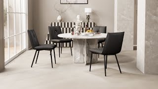 YOUNIKE Dining Chairs Mid-Century Modern Chairs for Kitchen Black 1950L-1