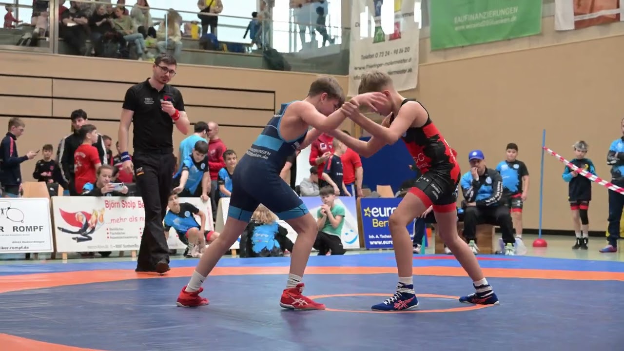 U12 Hruby vs Buchmann 50kg. Württ. Meisterschaften 2025 Freistil Ringen/Wrestling