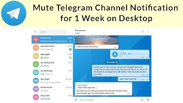 How to Mute Telegram Channel Notification for 1 Week on Desktop?