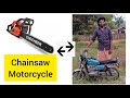 Kerala man builds a miniature Yamaha RX100 that uses a chainsaw engine [video]