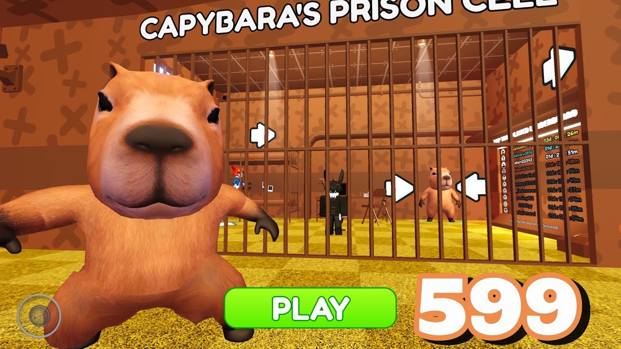 CAPYBARA'S Prison Run Gameplay 599 Roblox - YouTube
