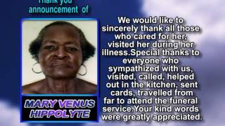 Mary Venus Hippolyte Thank You