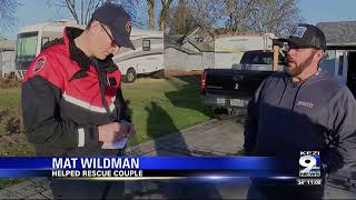 Two men credited with saving elderly couple from Creswell house fire