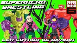 Superhero Wrestling Baymax vs Lex Luthor big hero 6 superman wwe imaginext toys new