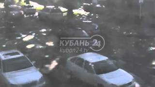 Видео ДТП на ул. Ставропольская и пер. Стеклотарный 29.06.15 от Кубань 24, Стеклотарный переулок, Краснодар, Россия