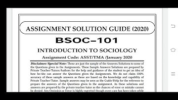 BSOC 101 Ignou Solved Assignment 2020-21