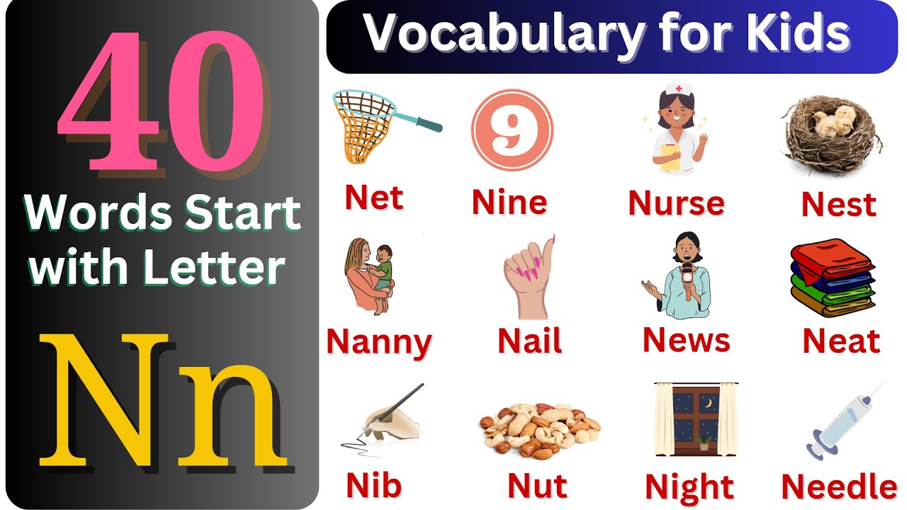 Letter N | Words start with N | Letter N words for Kids | English ...