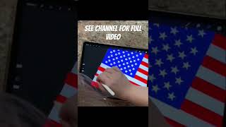 How I made my American flag animation. See my channel for the full video. #procreateapp  #animation