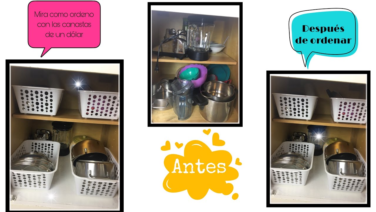 Como organizar los gabinetes de las cocinas/ las ollas y las tapas - YouTube