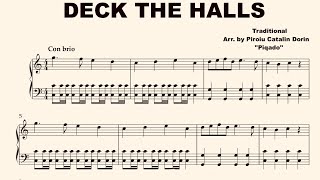 Deck the Halls (Nos Galan)  Arr. by Piqado Christmas Classic (Piano Sheet Music)
