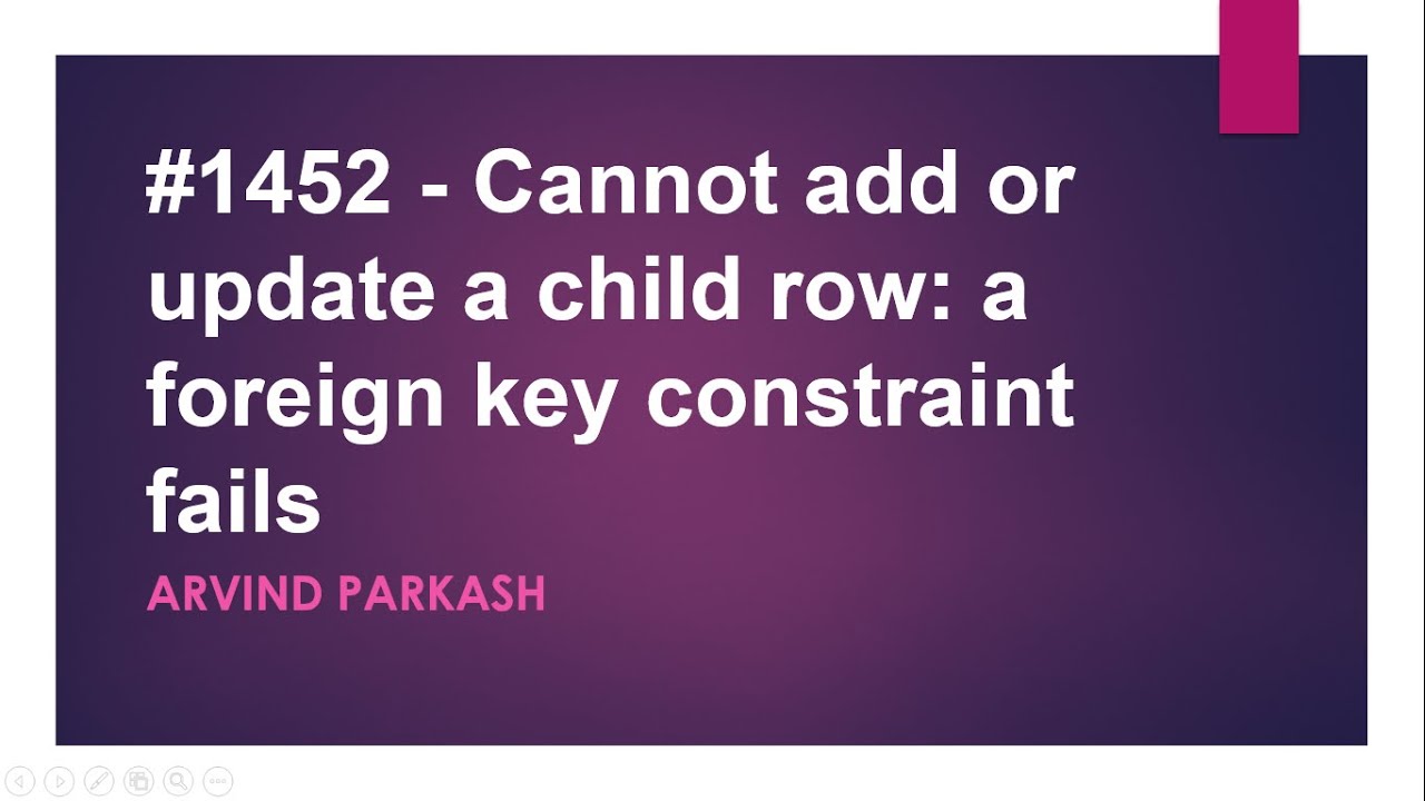 A Foreign Key Constraint Fails