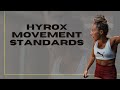 Hyrox movement standards  lunges burpee broadjumps wallballs