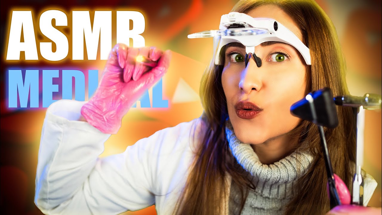 ASMR VISITA MÉDICA FAST: nervios craneales, vista, oido,olfato,gusto | ASMR español with Sasha