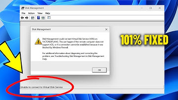 Unable to connect to Virtual Disk Service Error When Open Disk Management in Windows 11/10/8/7 - Fix