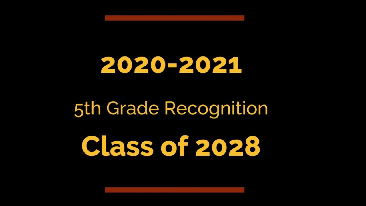 Fennimore Elementary 5th Grade Recognition Video Class of 2028 YouTube