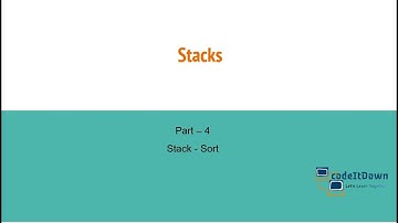 Stack Part 4 | Sorting of stack | codeItDown