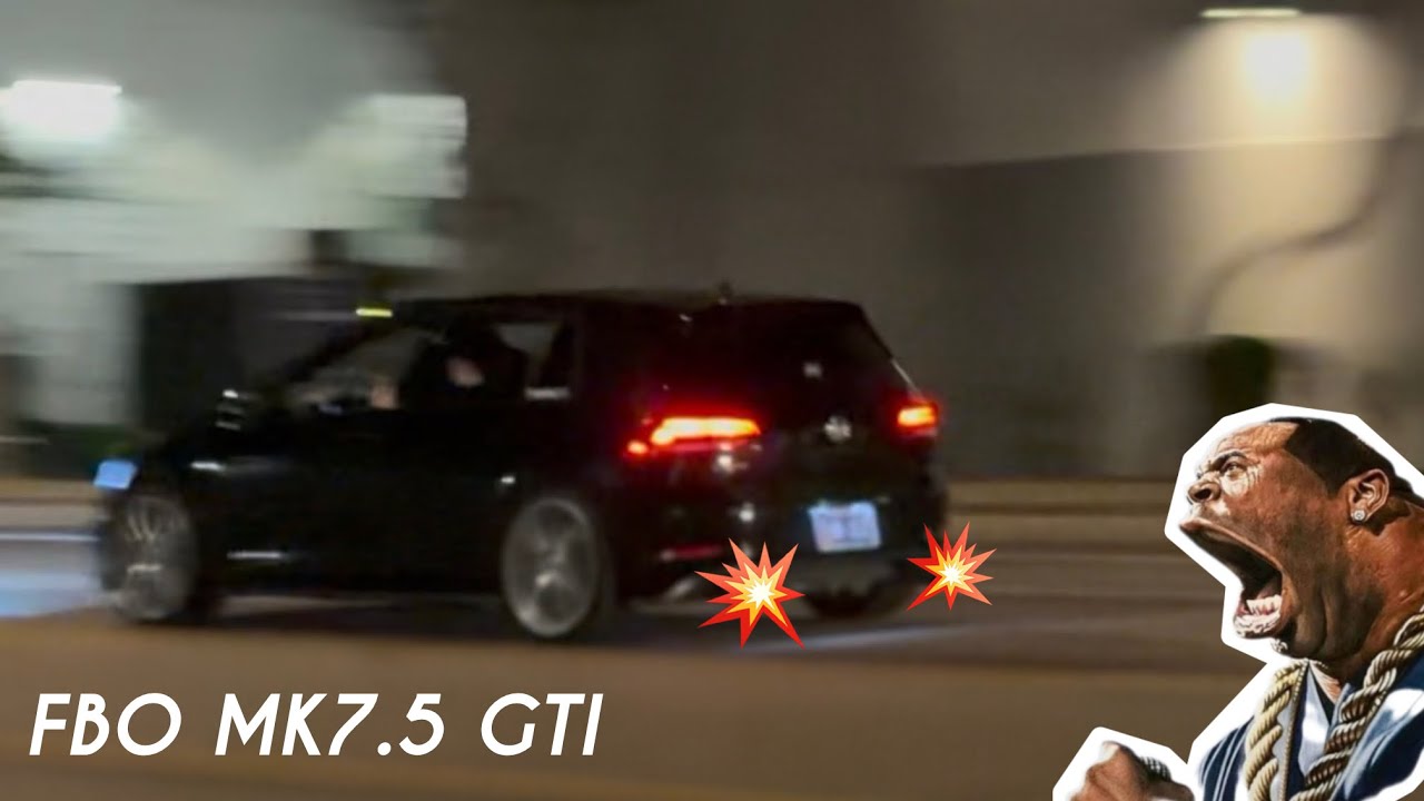 FBO Straight pipe Mk7.5 GTI *INSANELY Loud Backfire*