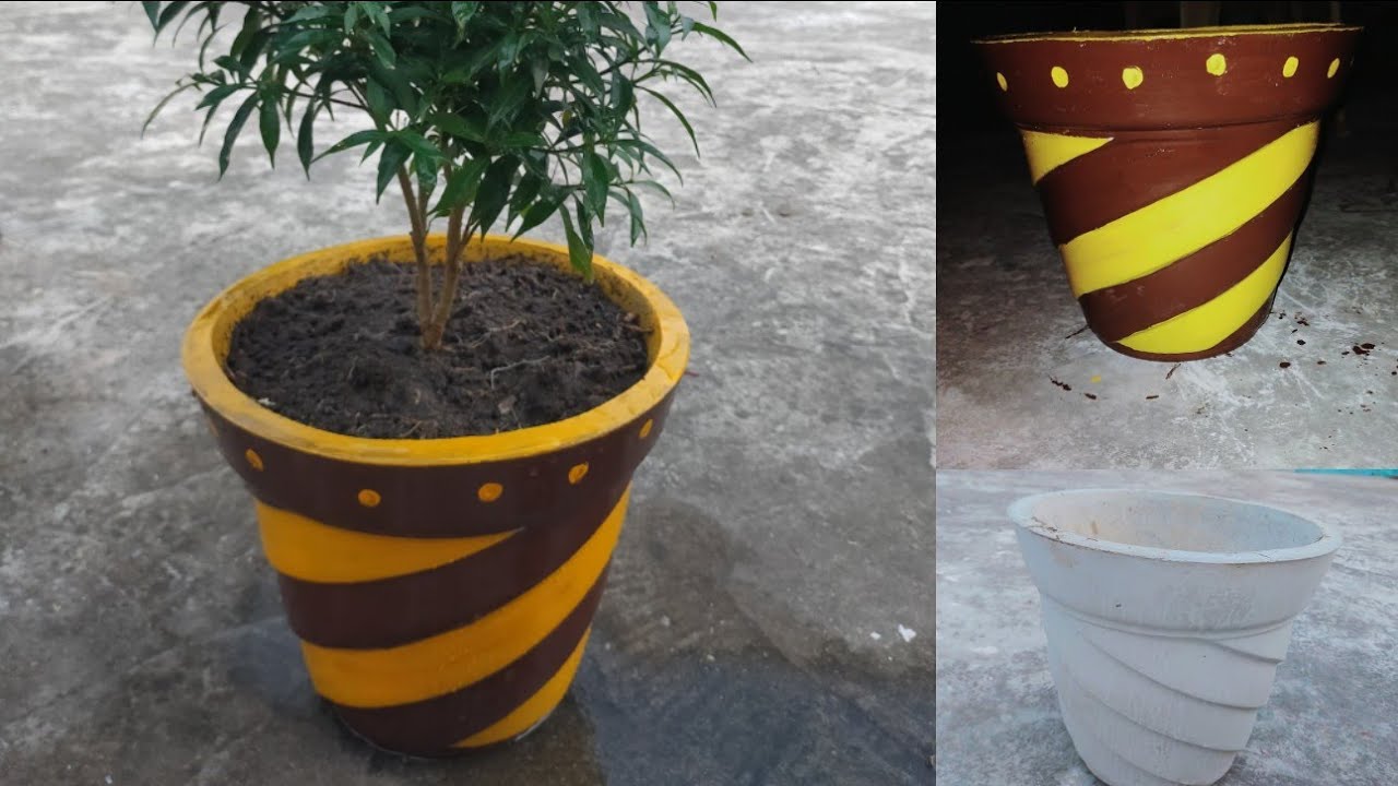 Cement Pot PaintingHow to Paint pot Pot Painting Home Gardening