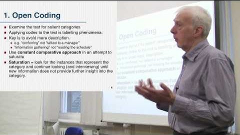 Grounded Theory - Open Coding Part 1