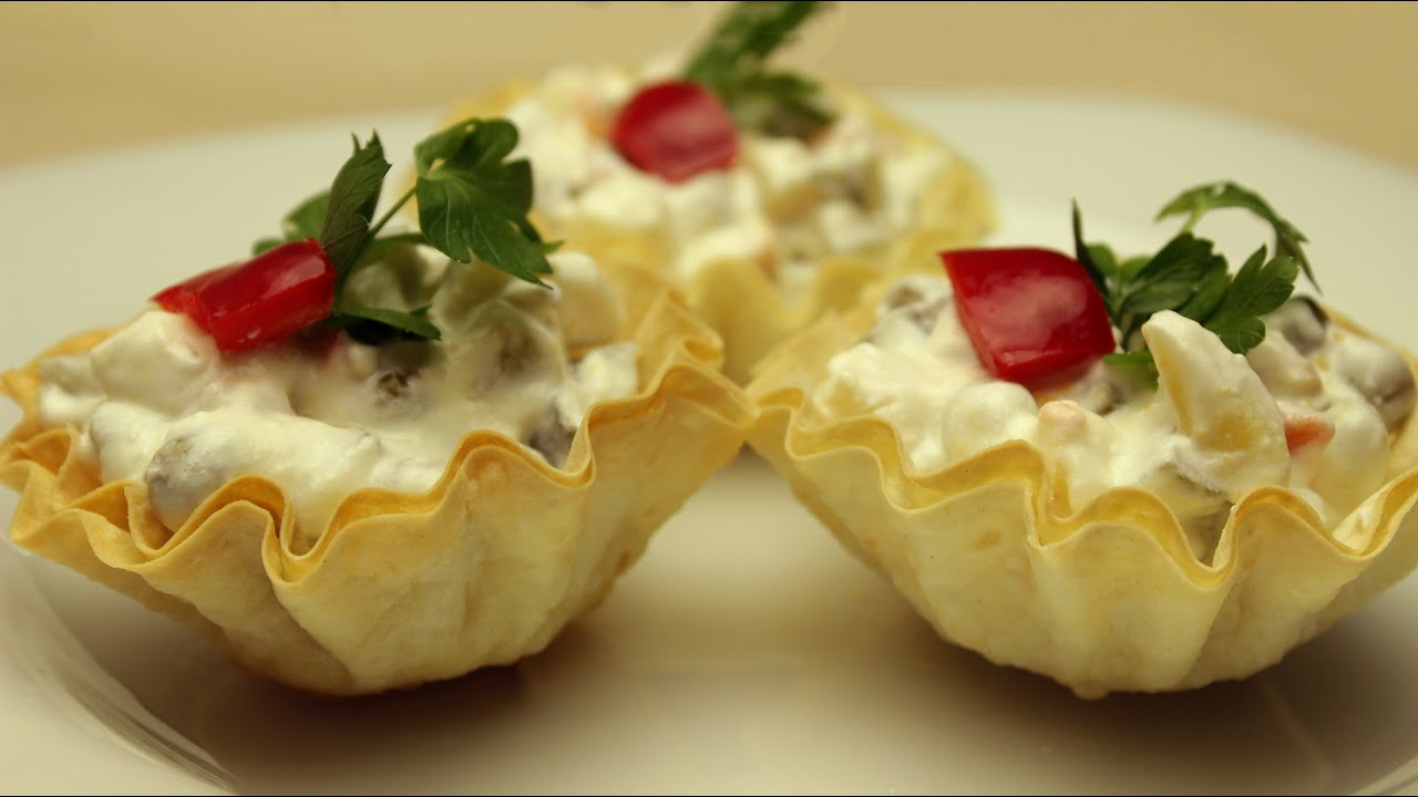 Turkish-style Potato Salad Recipe - Served in Edible Cups - YouTube