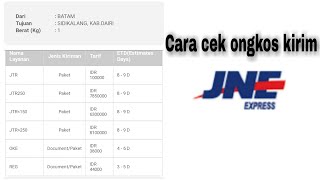 Cara Cek Ongkir Paket JNE lewat Google screenshot 3