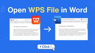 How To Open A Wps File In Microsoft Word Convert Wps To Docx