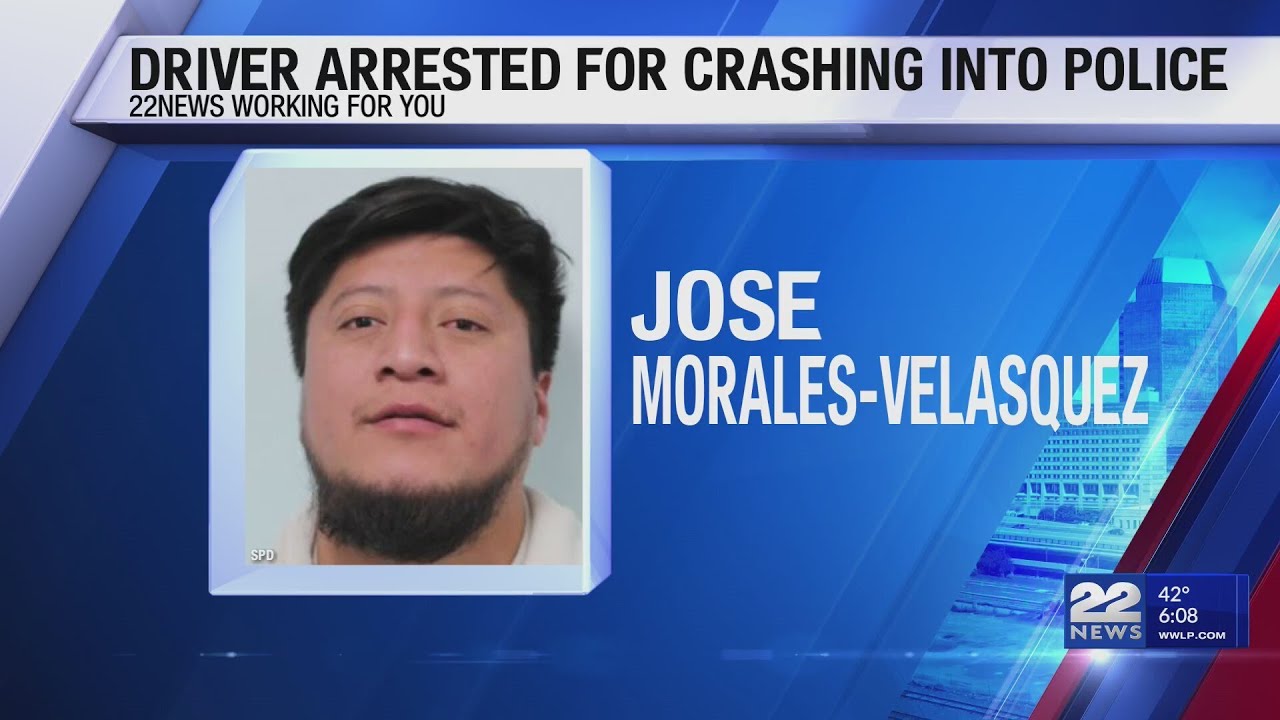 Driver arrested for crashing into Springfield police - YouTube