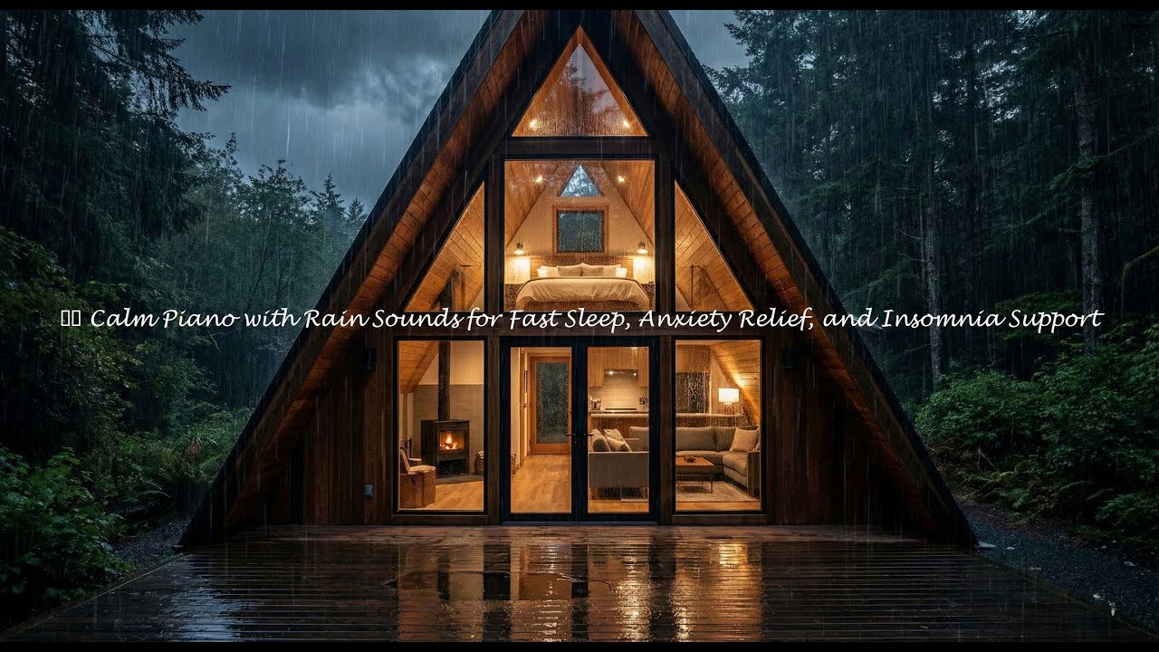 Calm Night Sleep Tonight with Rain Sounds and Gentle Piano 🌙 