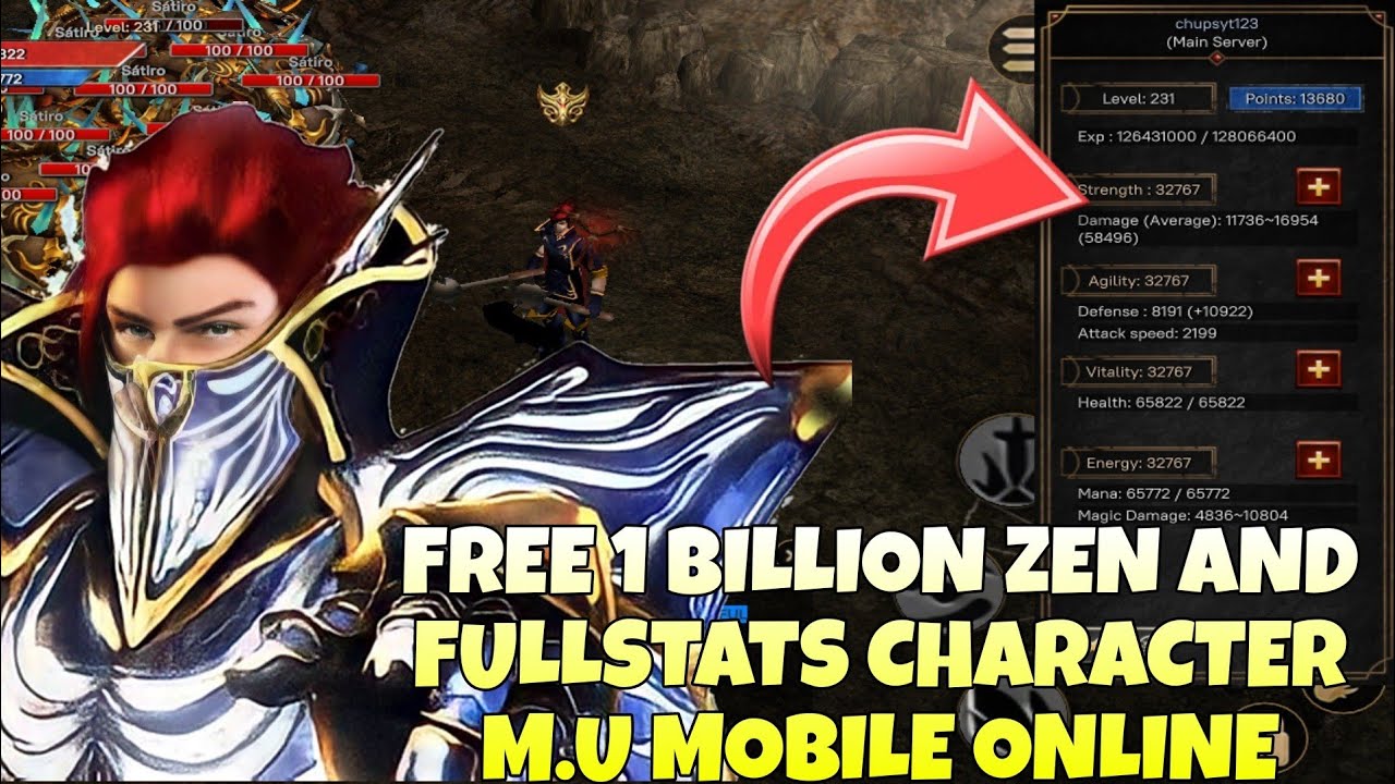 Free 1 Billion Zen And Full Stats Character na M.U Online Mobile - M.U DinHox Mobile