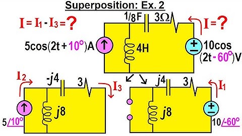 Electrical Engineering: Ch 11 AC Circuit Analysis (19 of 34) Superposition: Example 2