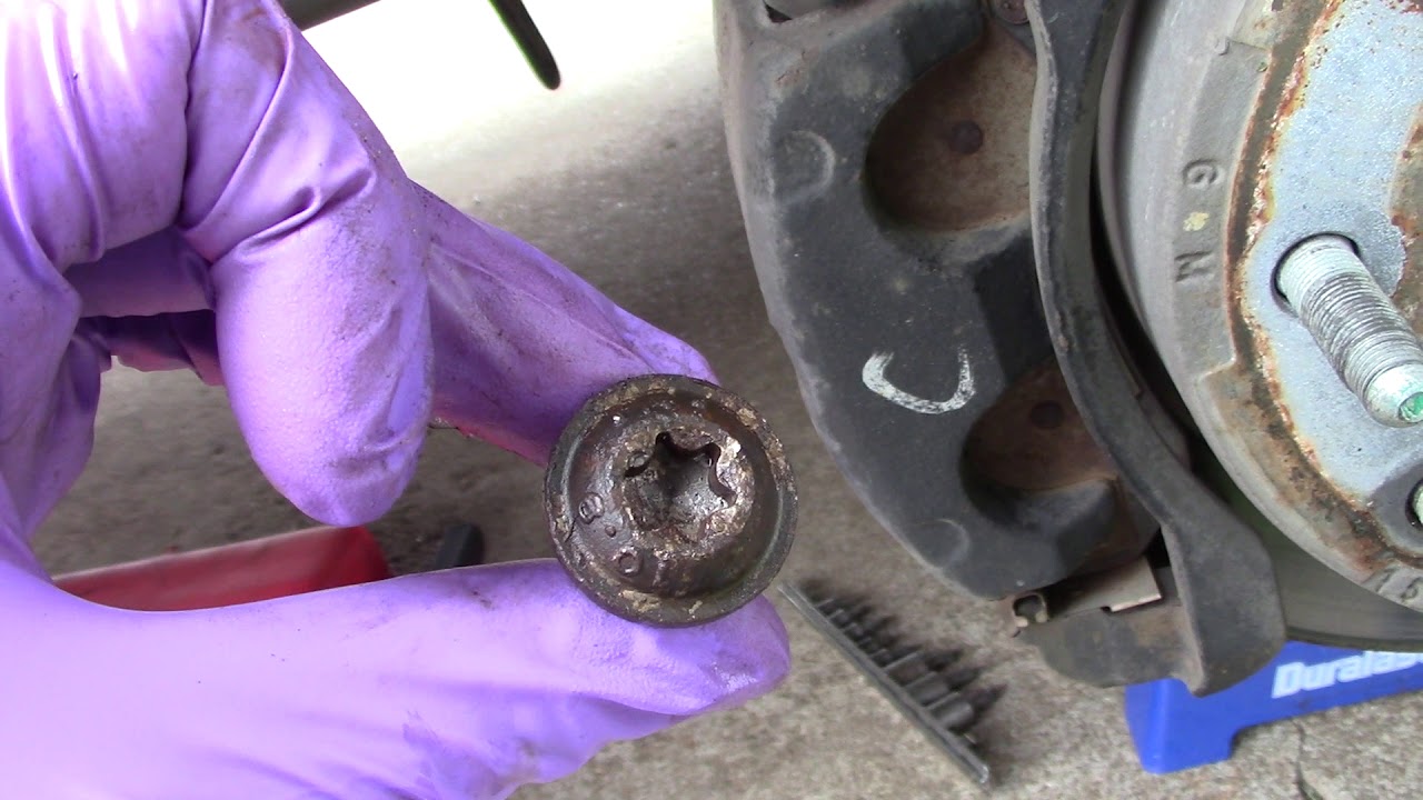 2001 Chevy 1500HD rear brake caliper removal - YouTube