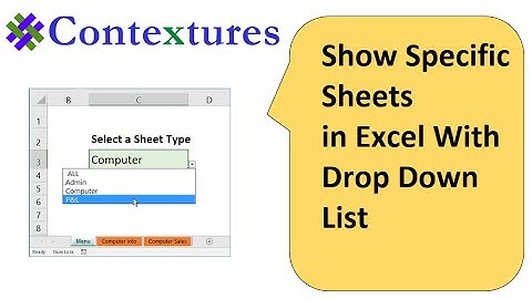 Show Specific Sheets in Excel With Drop Down List