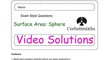 Surface Area of a Sphere Answers - Corbettmaths