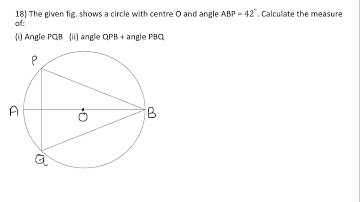 Class 10 | Circles | Ex 17(A) | angle ABP = 42 | find angle PQB | angle QPB + angle PBQ | Selina