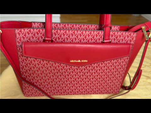 Michael Kors Maisie Medium Pebbled Leather 3-in-1 Crossbody Bag in Buff  Multi unboxing 