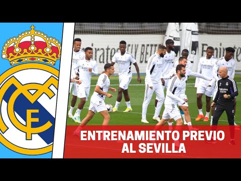 Entrenamiento del Real Madrid previo al partido contra el Sevilla - YouTube