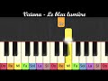 Vaiana  le bleu lumire piano trs facile pour enfant ou dbutant