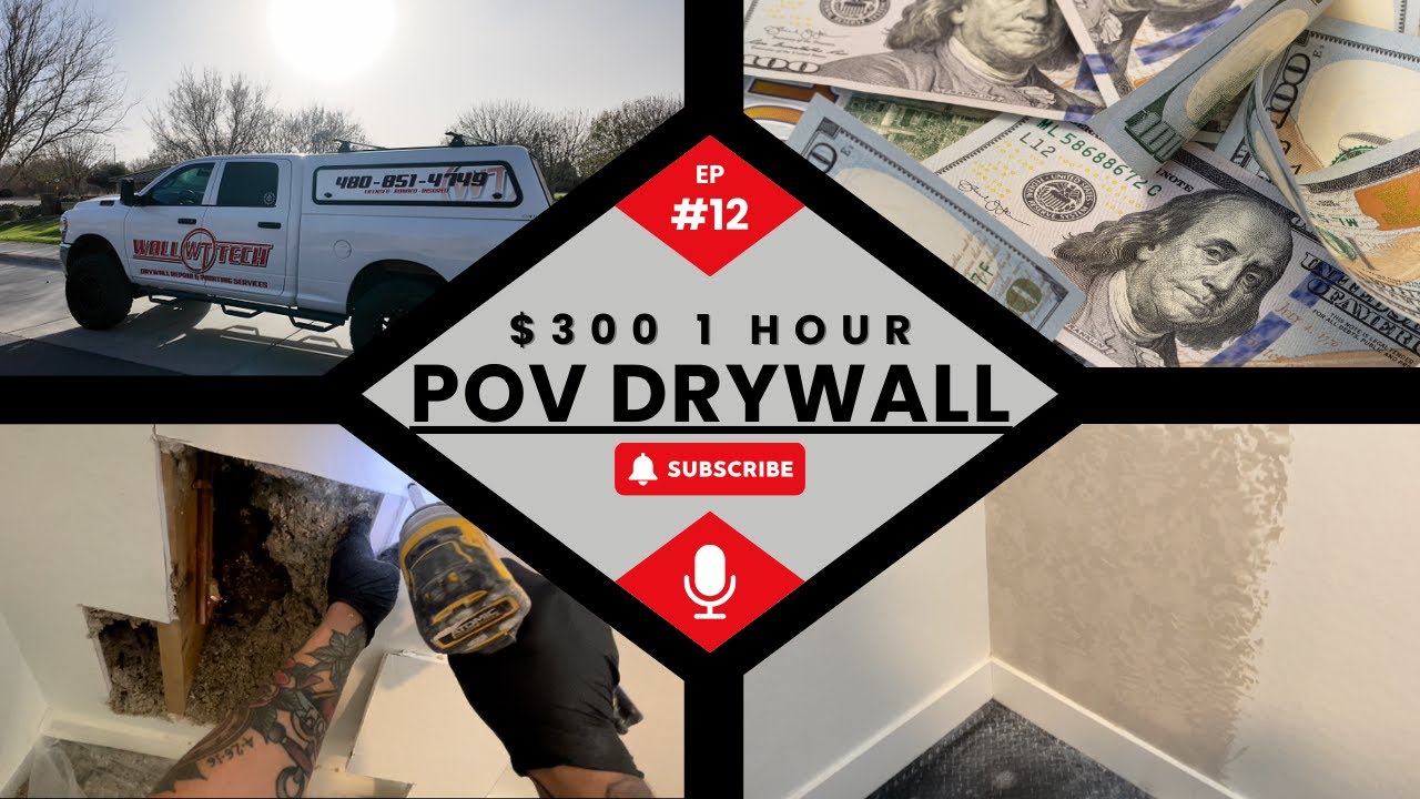 $300 Drywall Repair from plumber  #drywallrepair #drywall #handyman