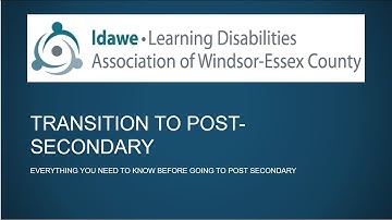 Transition to Post Secondary Webinar March 29 2023