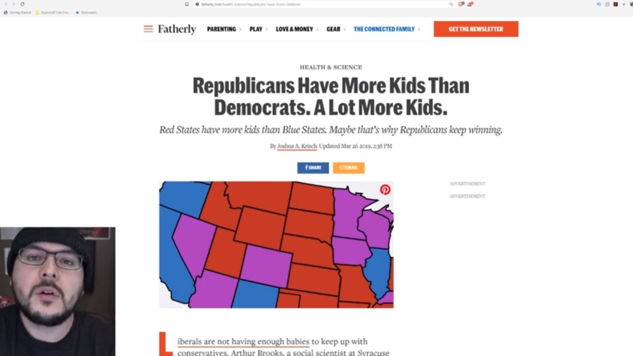 The US Is Becoming more Conservative Because Democrats DONT Have Kids