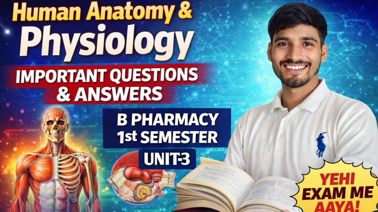 Human anatomy and Physiology B. pharm 1st semester important questions ...