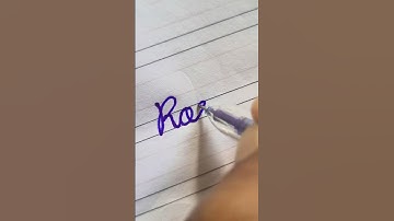 Rose in cursive handwriting || cursive writing practice || #shorts #cursive #viral #video #short