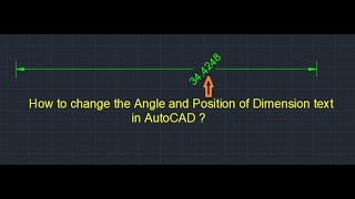 How to Rotate Dimension Text or change the Angle & change the position in AutoCAD(DIMTEDIT command)