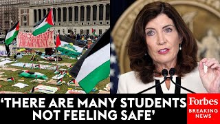 JUST IN: New York Gov. Kathy Hochul Visits Columbia University Amid Protests Over Israel, Gaza