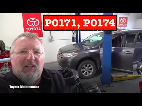 Toyota Highlander Codes  P0171 P0174