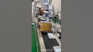 Empty aluminum zip bag pouch paging feeding real time label printing labeling machine