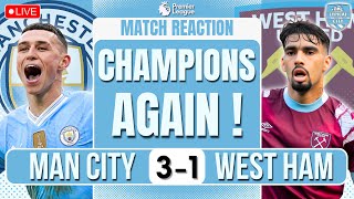 Arsenal Fan Tears Are DELICIOUS!! Man City 3-1 West Ham Match Reaction
