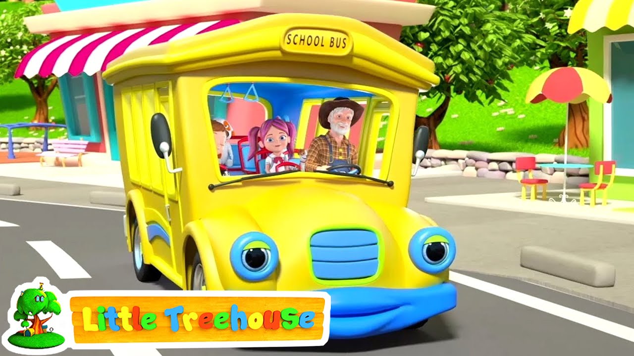 Wheels on the Bus | Kindergarten Nursery Rhymes for Babies | Cartoon Songs  by Little Treehouse - YouTube